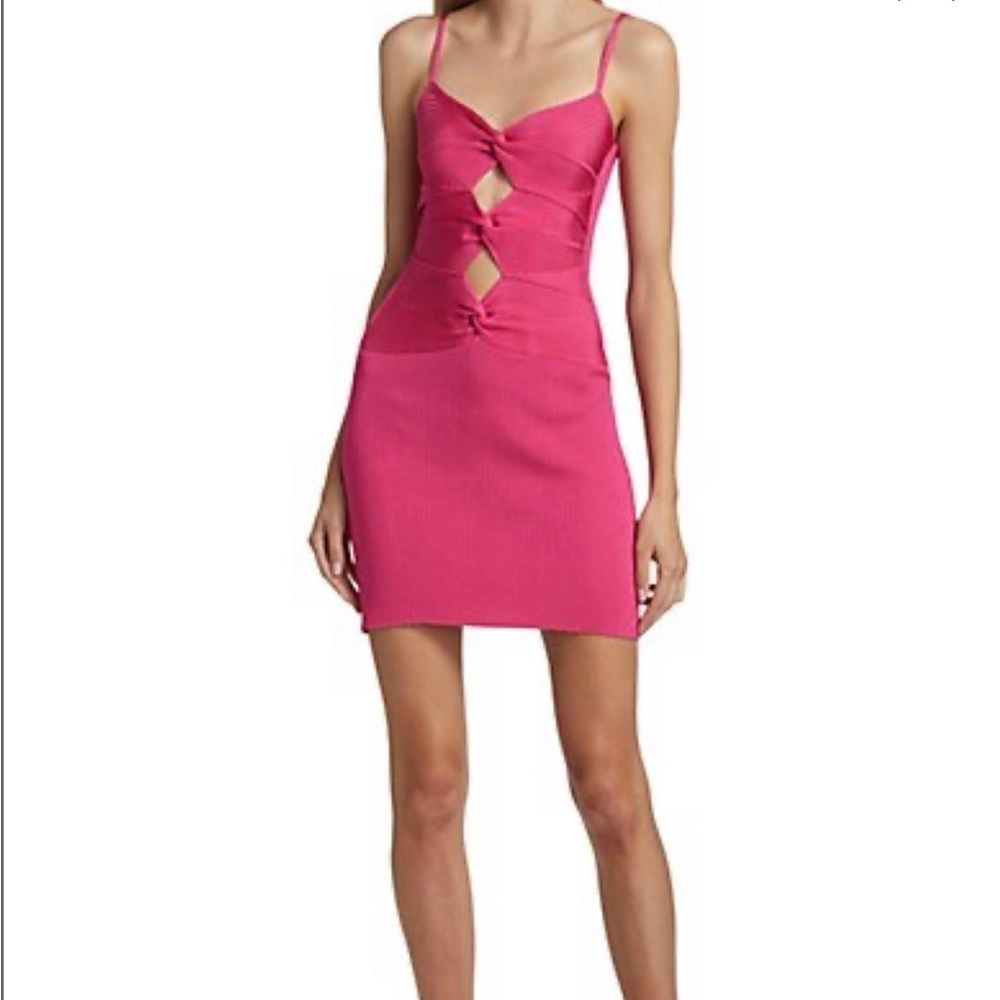 Cult Gaia Zenda Knit Cut-Out Minidress